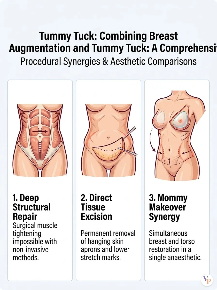 Medical schematic diagram illustrating Combining Breast Augmentation and Tummy Tuck: A Comprehensive Guide to the Mommy Makeover in tummy tuck surgery by Dr. Vishal Purohit in Jaipur