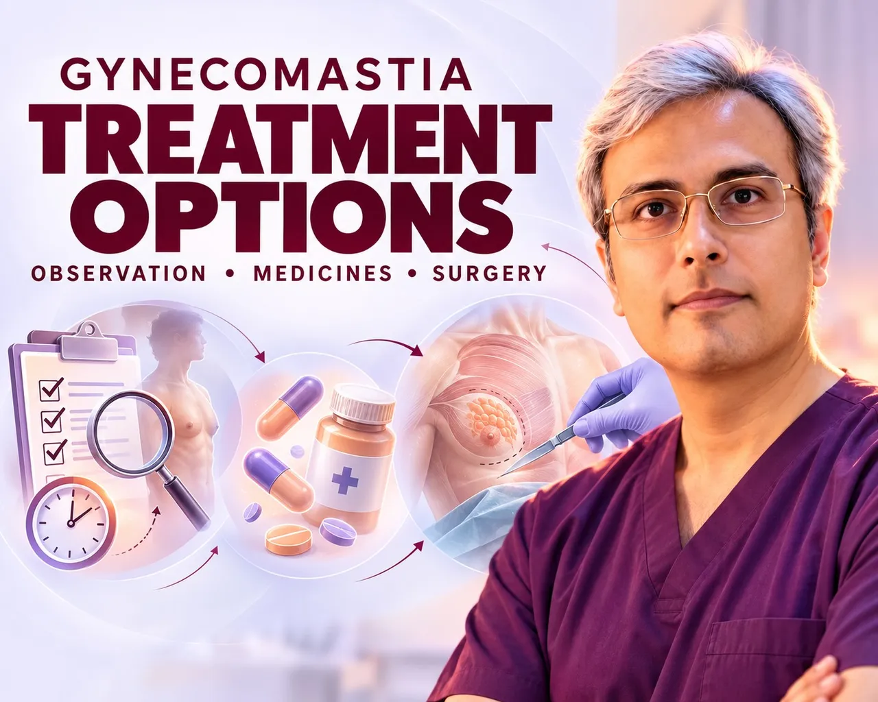 Gynecomastia Treatment Options: Observation, Medicines and Surgery
