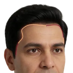 Receding Hairline & M-Shape Temples