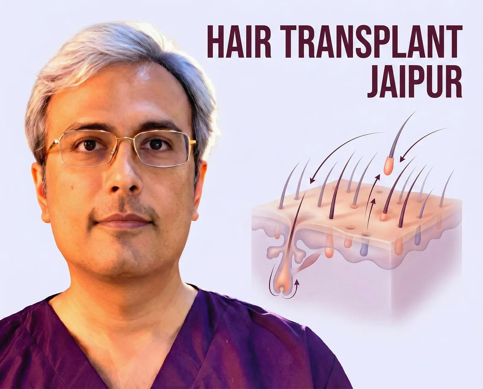 जयपुर में बेस्ट हेयर ट्रांसप्लांट (FUE एवं FUT) - Dr. Vishal Purohit Plastic Surgeon Jaipur