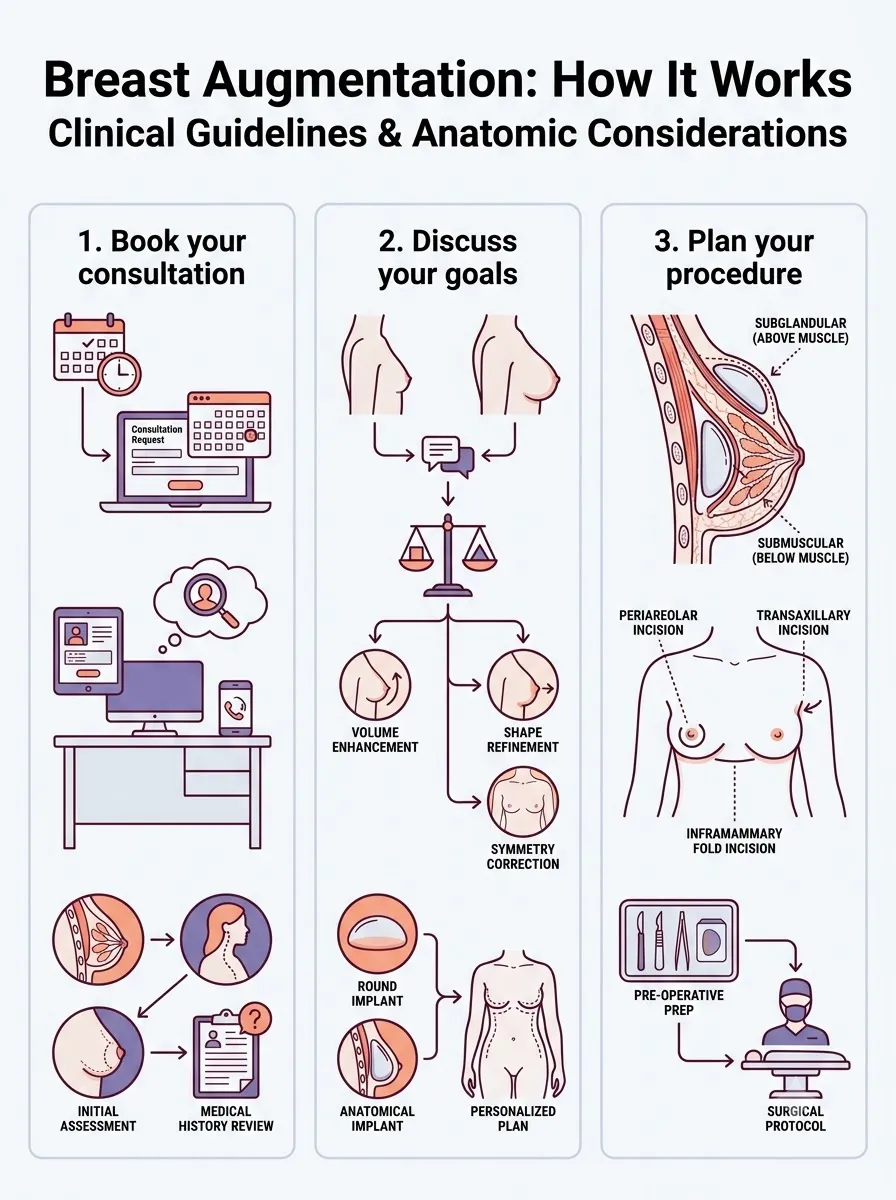 Medical schematic diagram illustrating how it works in breast augmentation surgery by Dr. Vishal Purohit in Jaipur