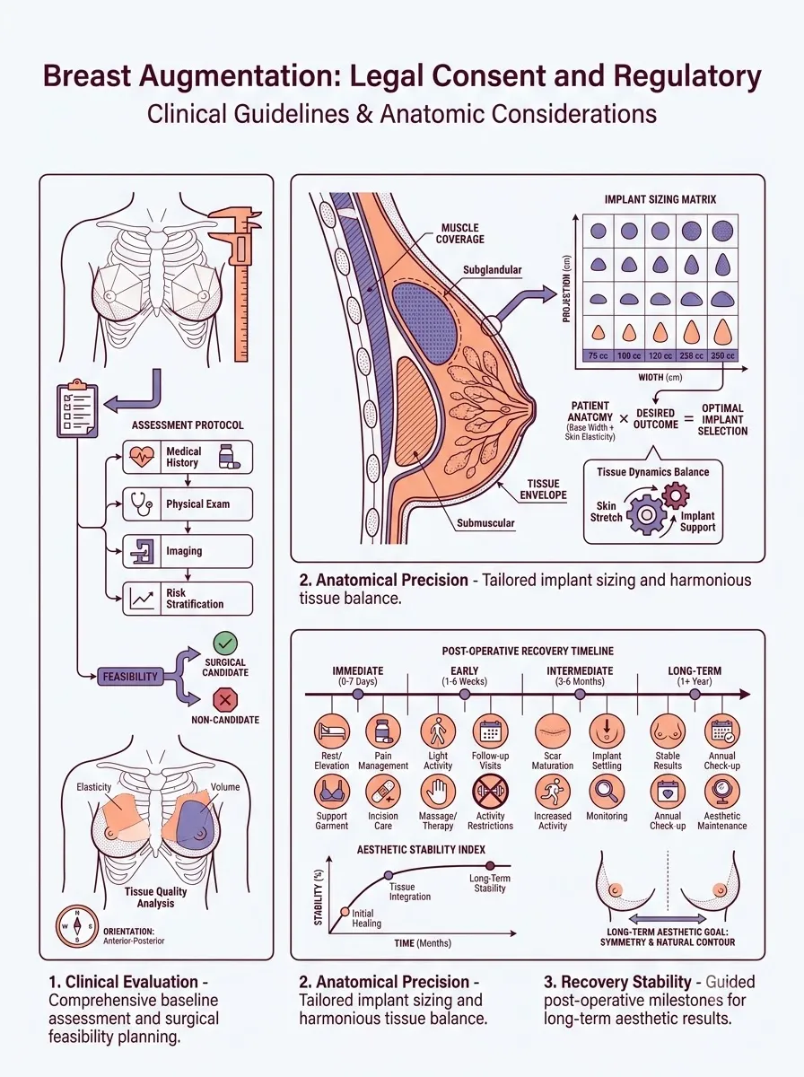 Medical schematic diagram illustrating legal consent and regulatory requirements in india in breast augmentation surgery by Dr. Vishal Purohit in Jaipur