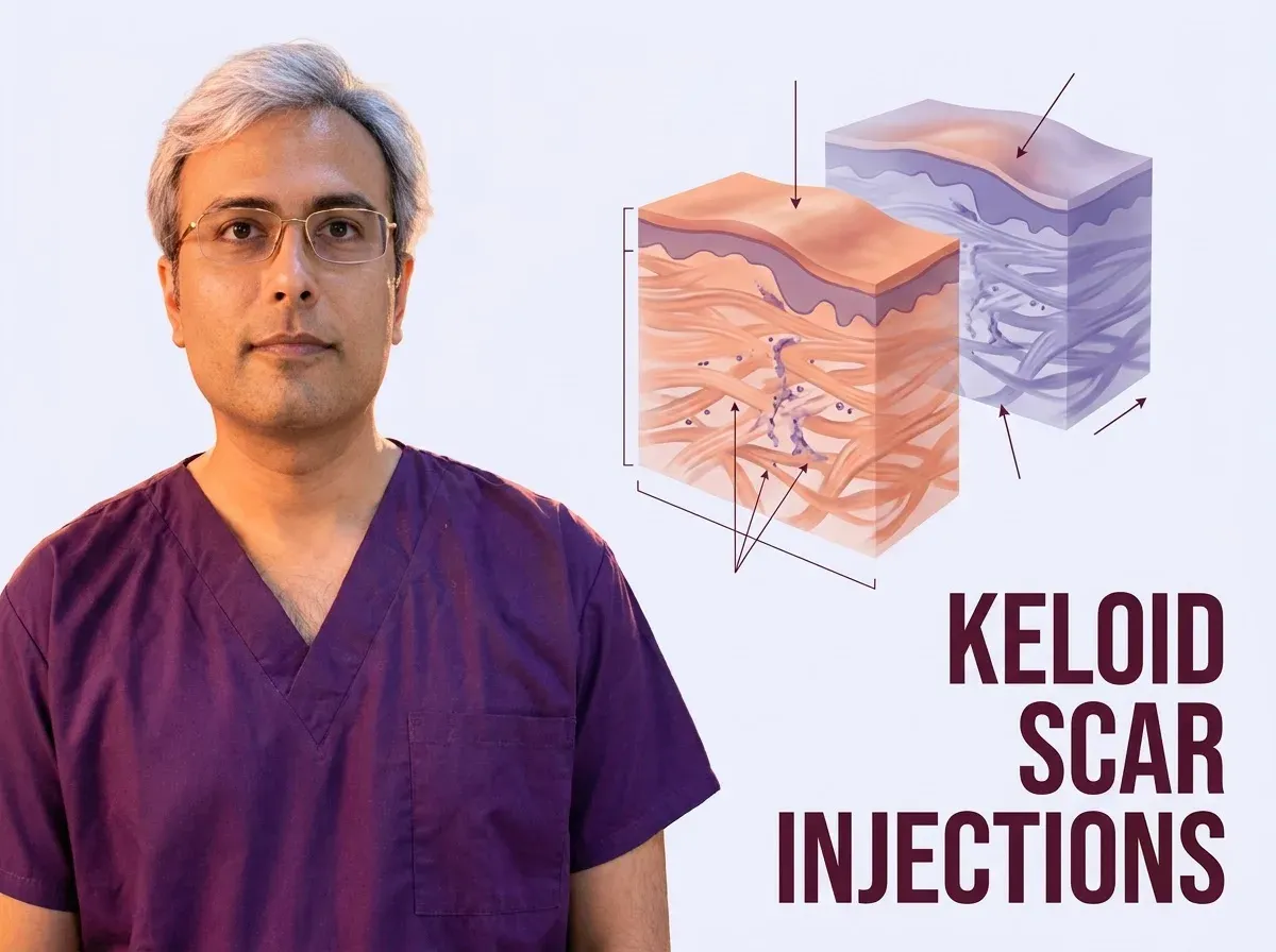 Keloid & Hypertrophic Scar Injections in Jaipur - Dr. Vishal Purohit Plastic Surgeon Jaipur