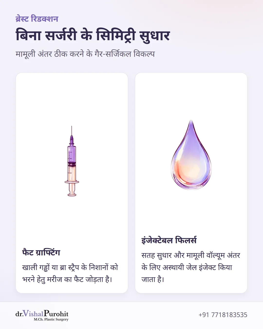 गैर-सर्जिकल सुधार हेतु फैट ग्राफ्टिंग और फिलर्स की तुलना।