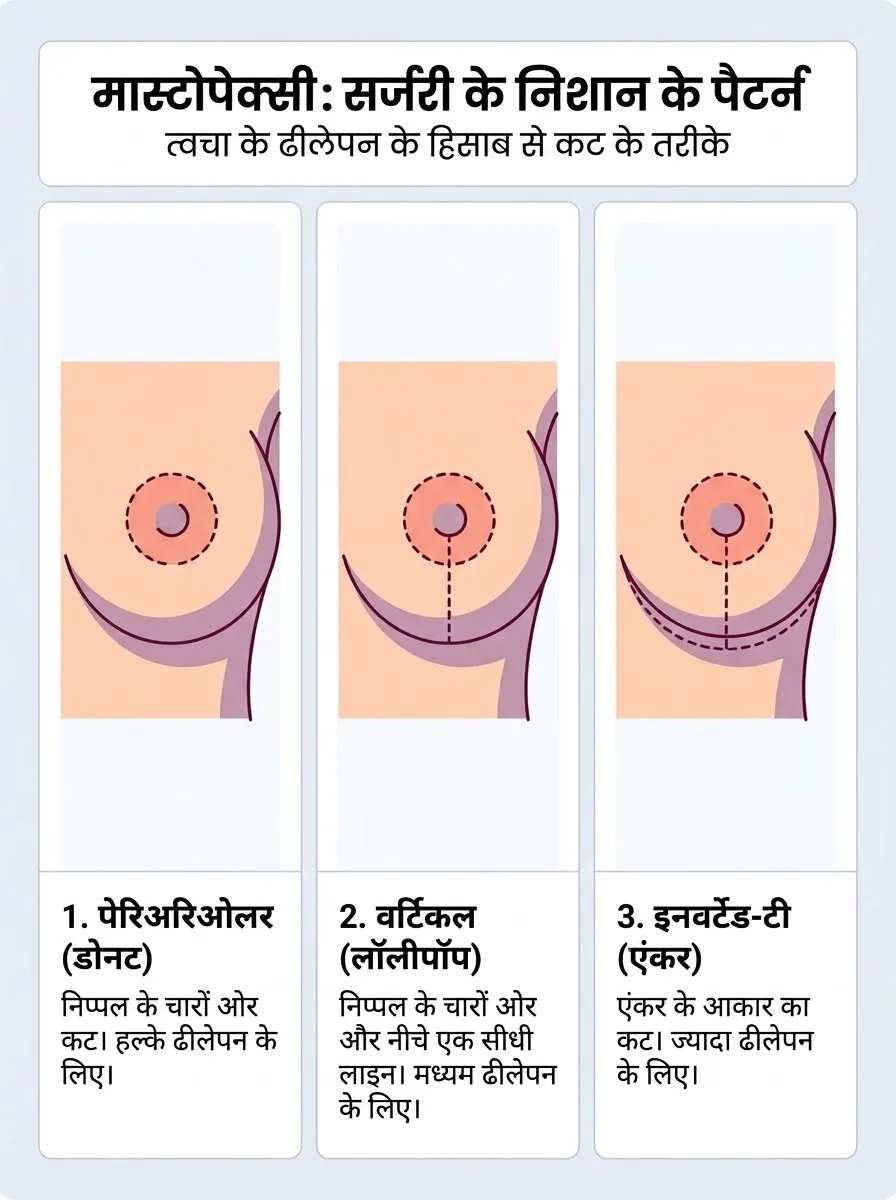 Medical schematic diagram illustrating primary objectives in breast augmentation surgery by Dr. Vishal Purohit in Jaipur