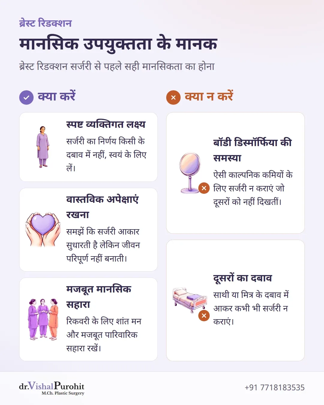 सर्जरी के लिए मानसिक तैयारी और किन बातों से बचें की चेकलिस्ट
