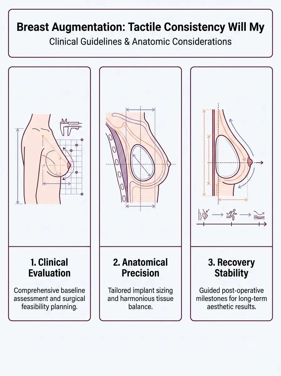 Medical schematic diagram illustrating tactile consistency: will my breasts feel natural or hard? in breast augmentation surgery by Dr. Vishal Purohit in Jaipur