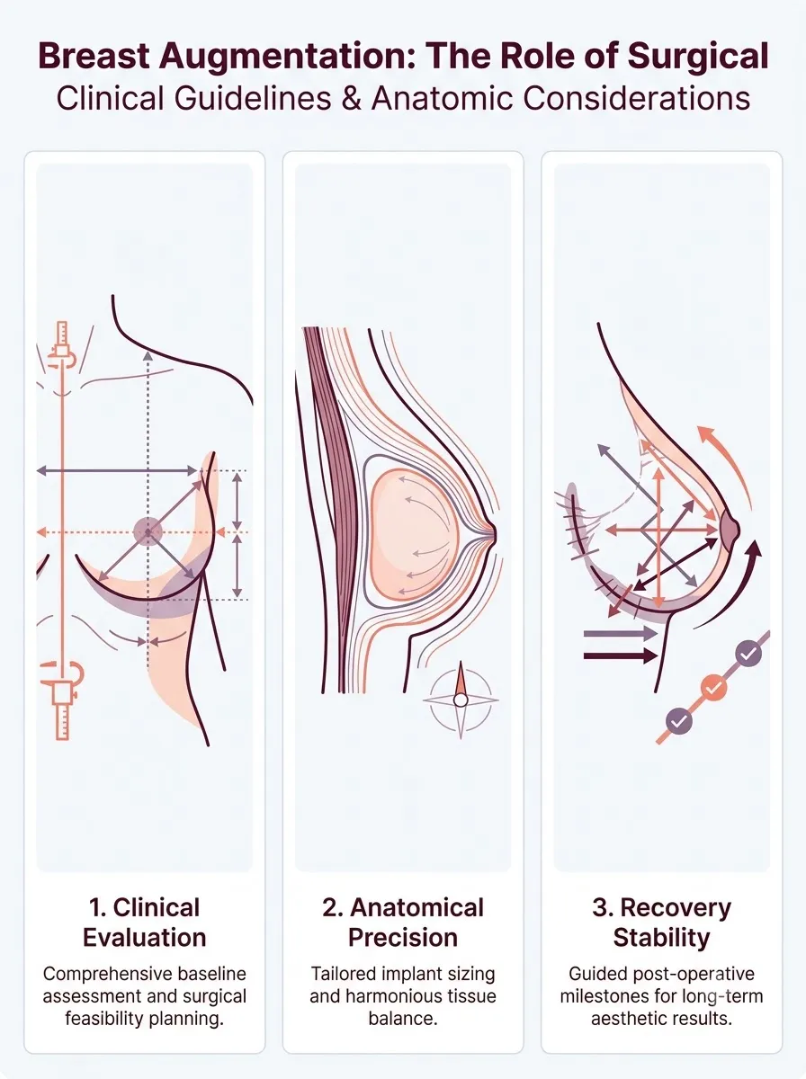 Medical schematic diagram illustrating understanding breast augmentation: definition and surgical scope in breast augmentation surgery by Dr. Vishal Purohit in Jaipur