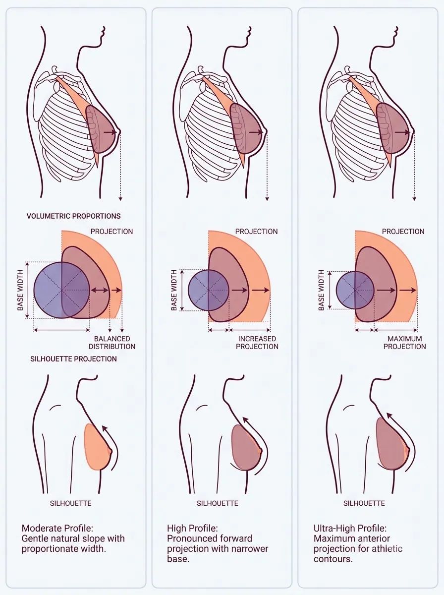 Medical schematic diagram illustrating volume increment capacity: how much size increase is actually possible? in breast augmentation surgery by Dr. Vishal Purohit in Jaipur