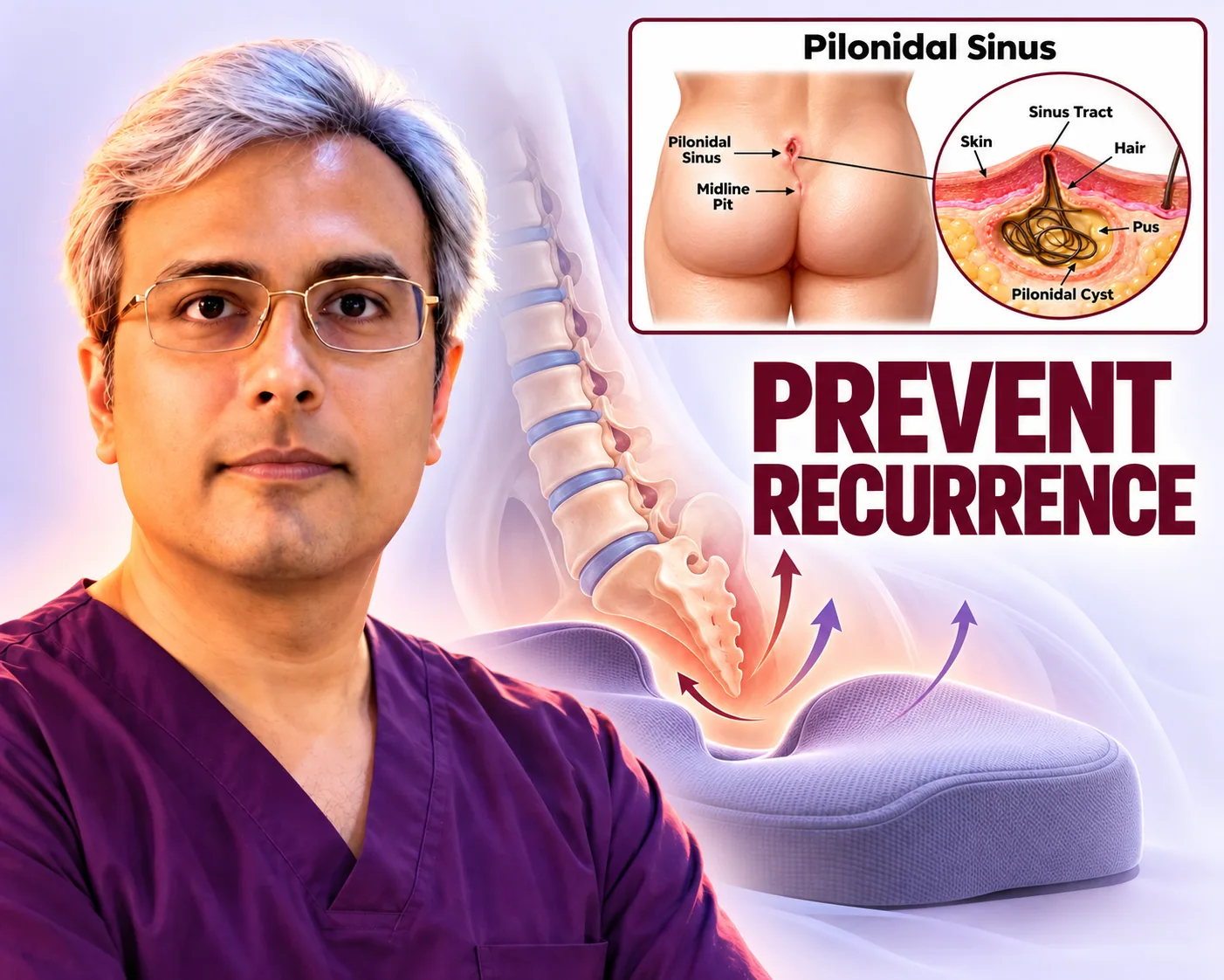 टेलबोन दबाव से राहत हेतु डॉक्टर की मार्गदर्शिका — पिलोनिडल साइनस दोबारा होने से बचाने वाली बैठने की आदतें
