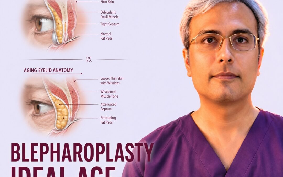 At What Age is Cosmetic Blepharoplasty Generally Recommended?