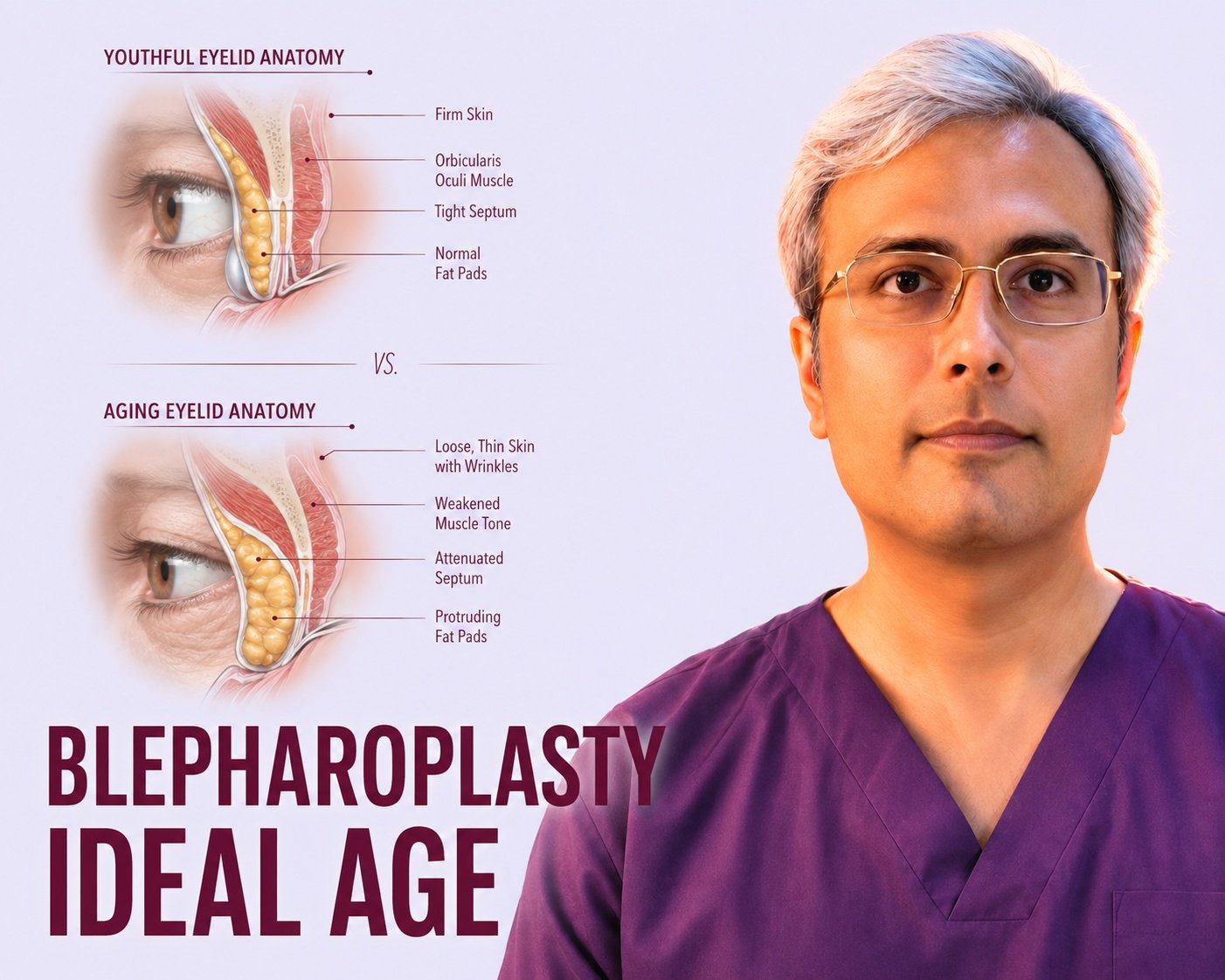 At What Age is Cosmetic Blepharoplasty Generally Recommended?