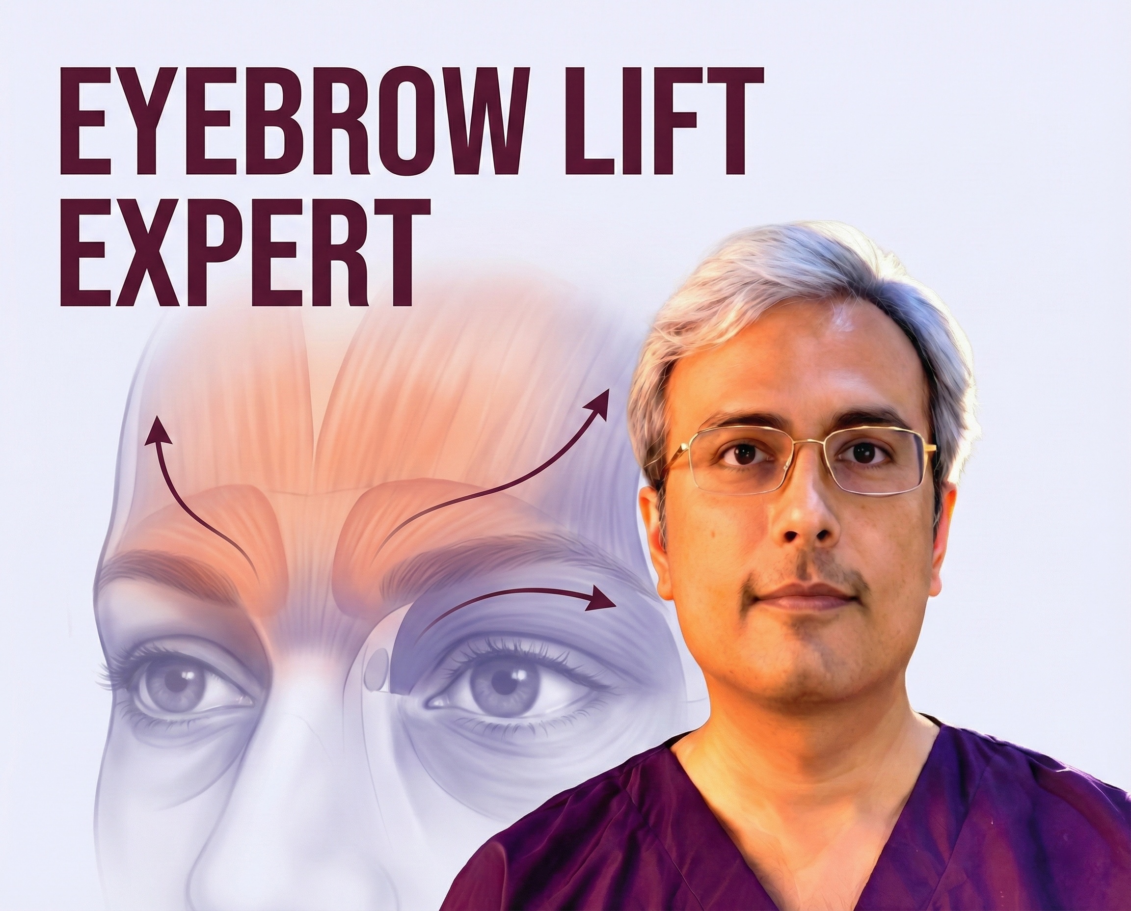 Dr Vishal Purohit Board Certified Plastic Surgeon in Jaipur Wearing Purple Scrubs