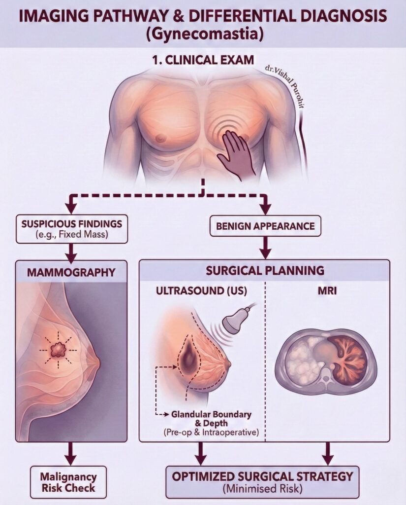 Gynecomastia Diagnosis and Surgical Planning Flowchart by Dr. Vishal Purohit