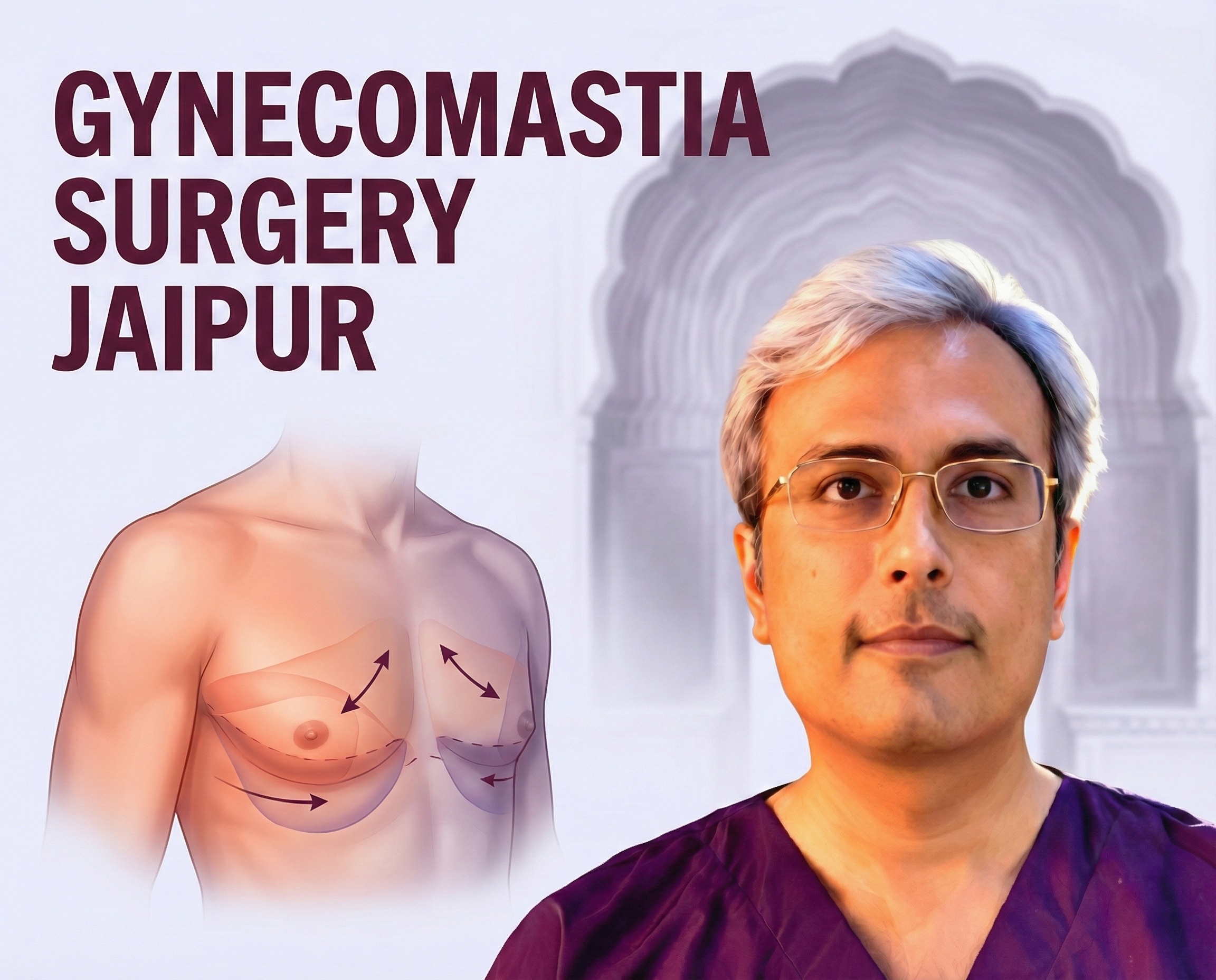 Gynecomastia surgery procedure and Dr. Vishal Purohit in Jaipur.