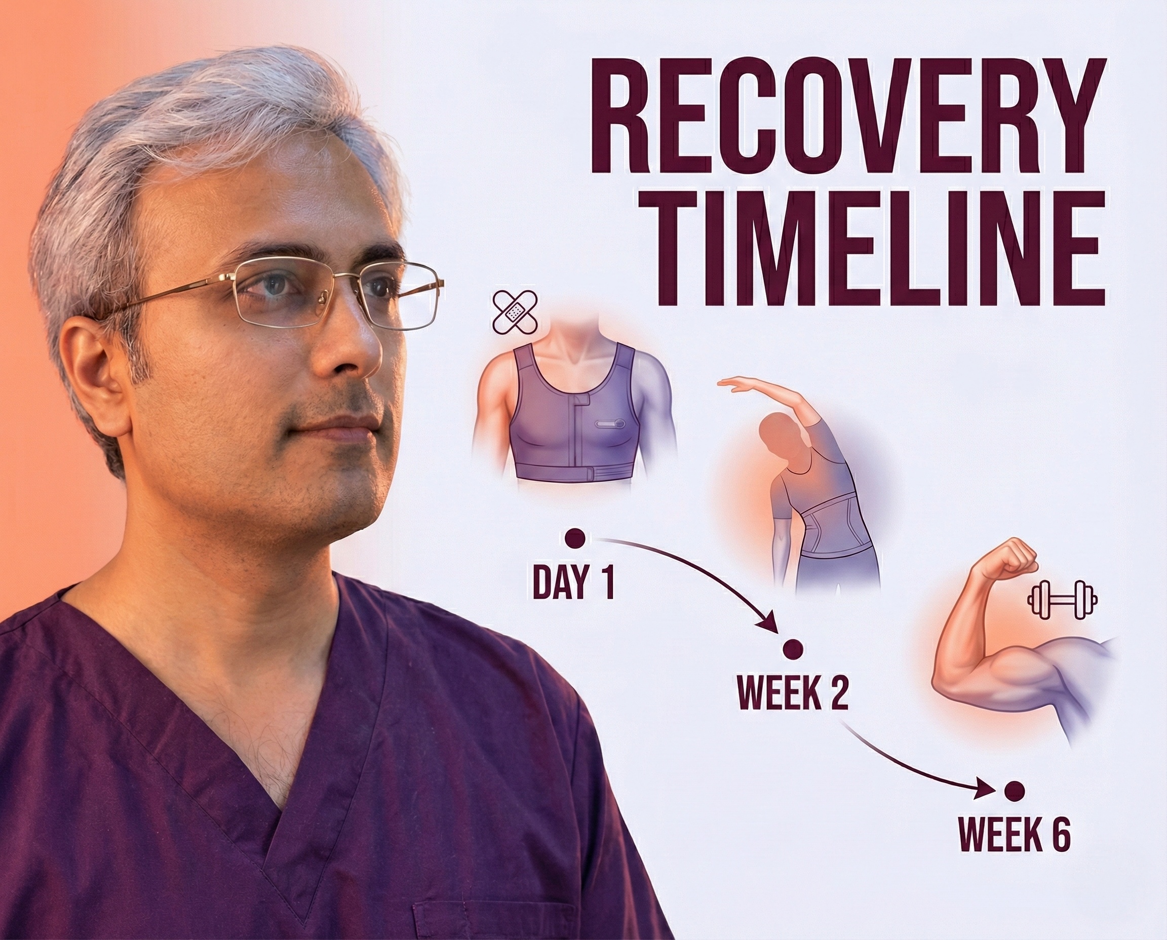 Gynecomastia Surgery Recovery: Timeline, Incision Care & Gym Guide