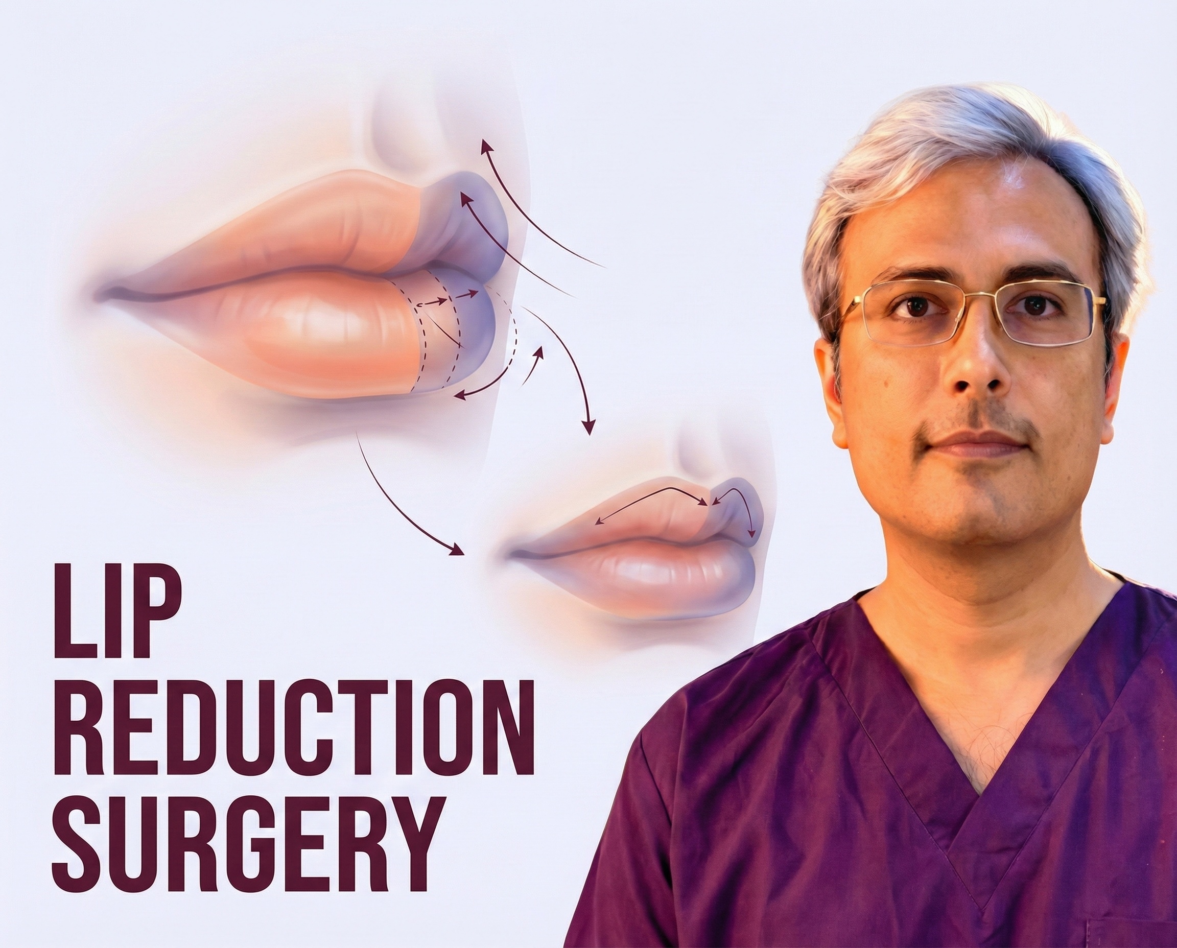 Lip Reduction Surgery Diagram and Dr Vishal Purohit Jaipur