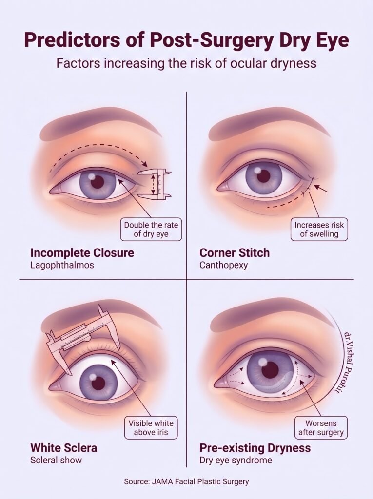 Predictors of post-surgery dry eye in blepharoplasty patients by Dr. Vishal Purohit