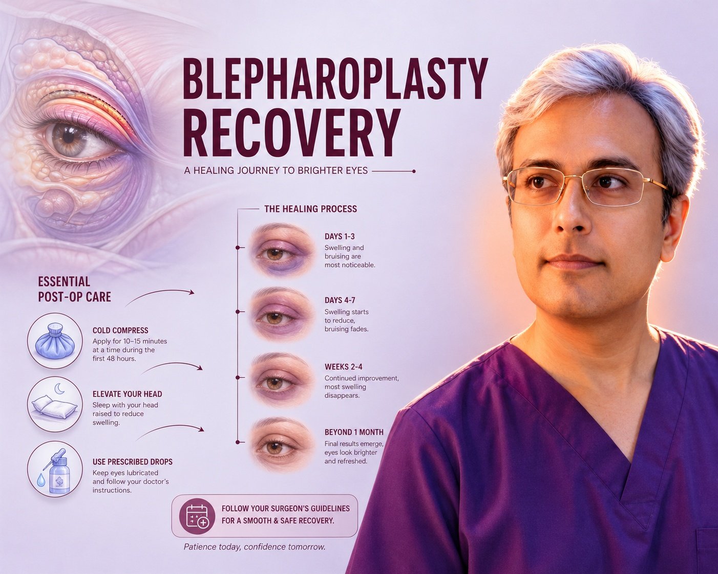 Blepharoplasty Recovery: Managing Swelling & Bruising